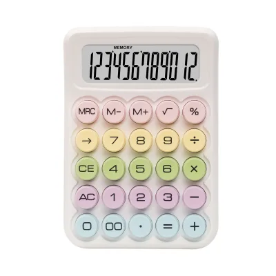 Factory Hot Sale Candy Color Portable Electronic Calculator Multi-Function Digital Basic Calculator with Plastic Material