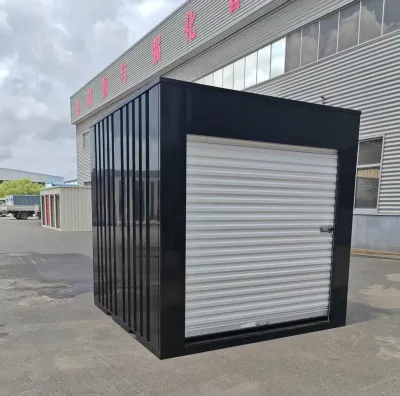 Heavy Duty 3m 4m 10ft  Flat Pack Self- Storage Container Foldable Storage Units Metal Container with Roller / Swing Shutter