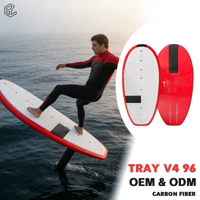 96cm Carbon Kite Foil Board AXIS Tray V4 Compact Low Volume Hydrofoil Board Full EVA Deck Strapless Freestyle Riding Pumping