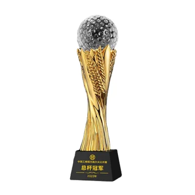 Elegant Custom Crystal Trophies Awards Resin Trophy for Sports Events Unique Shape Blank Luxury Plaques