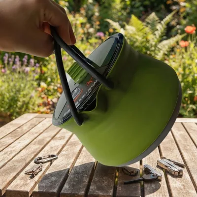 Eco Friendly Reusable Silicone Foldable Camp Cookware BPA Free Collapsible Cooking Kettle Pot Wholesale Outdoor Promotional Gift