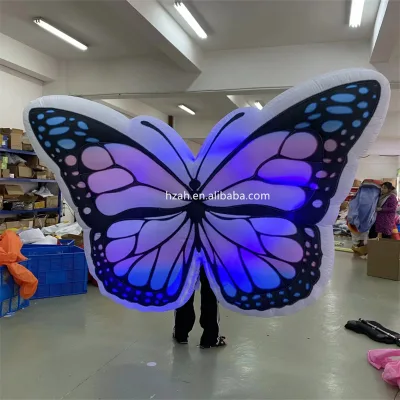 Adult Butterfly Inflatable Wings Costume Blow up Light up Butterfly Costume for Cosplay Birthday Party