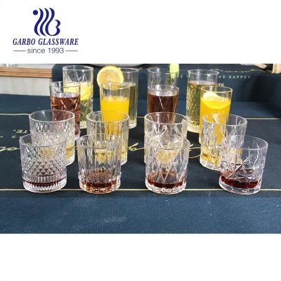 Best Selling Engraved Crystal Whiskey Glass Cups Series 11oz Tasting Crystal Juice Whisky Glass Cup