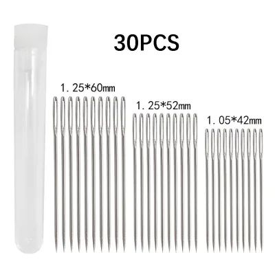 Large Eye Embroidery Steel Sewing Needles Kit 30pcs for Quilting and Cloth Repair Hand Sewing