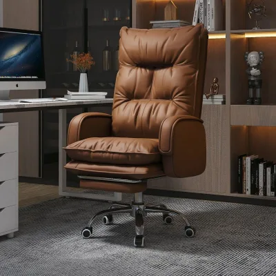 New Luxury High-Quality Leather Modern Office Computer Chair Comfortable Adjustable Height Swivel Executive Chair