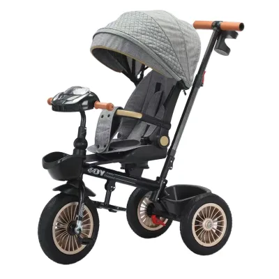 High Quality China Baby Tricycle Car 360 Degree Rotation Baby Tricycle Can Sit and Lie Down Baby Hand Push Tricycle for Sale