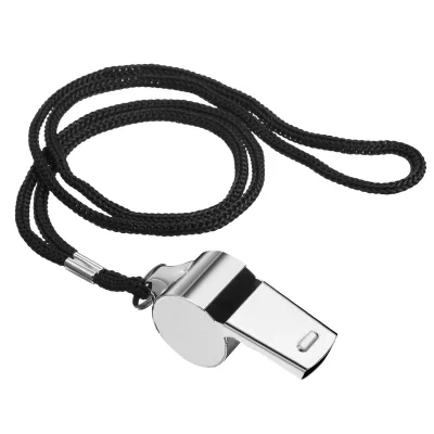 Compact Polished Rustproof Portable Metal Loud Crisp High Pitch Sound for Sports Matches Outdoor Training Whistle