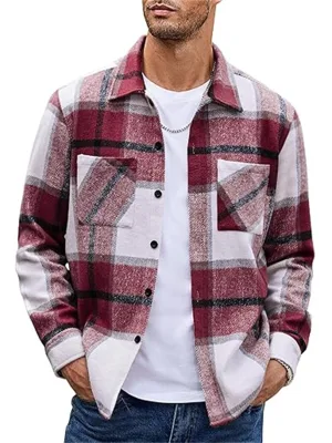2026 Men's Linen Shirt Long Sleeve Casual Retro Buttoned Autumn Winter Jacket for Men