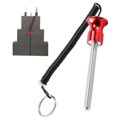 Adjustable Magnetic Gym Pin for Weight Stack Plate Aluminum Mini Loader Spring Pull Selector Key Customizable Weight Stack Pin