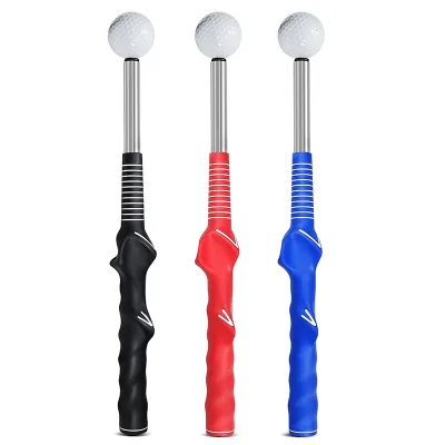 The New Stainless Steel Golf Telescopic Swing Exerciser Can Be Used for Indoor and Outdoor Swing Training.