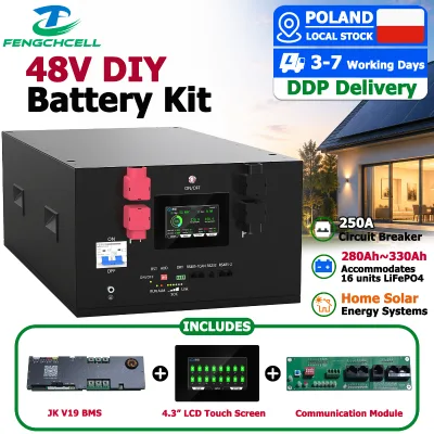 Poland Self-Pickup 48V 51.2V Diy Battery Case JK V19 BMS Magazyn DIY Box 51.2v 16s 15kwh 16kwh Lithium Batteries Case AKKU