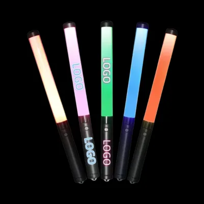 Custom Logo LED Glow Sticks Wholesale Reusable Light up Sticks for Night Events Wedding Support Remote Control Flash Stick