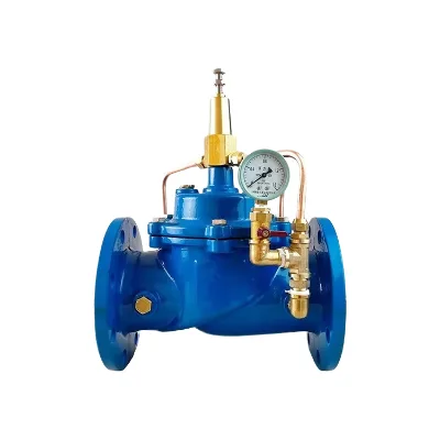 High Quality  100mm Ductile Iron Cast Iron Hydraulic Control Valve 500x Medium Pressure Normal Temperature Pressure Valve
