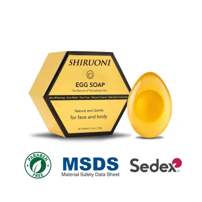 100% Handmade Collagen Egg Soap for Face Bath Natural Beauty Bleaching Soap Herbal Ingredient Whitening Firming Skin
