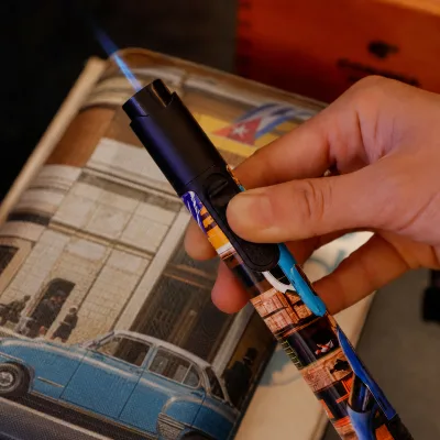 Multifunctional Portable Metal Cigar Lighter With Hidden Cigar Punch & Needle Adjustable Flame Butane Torch Lighter Windproof