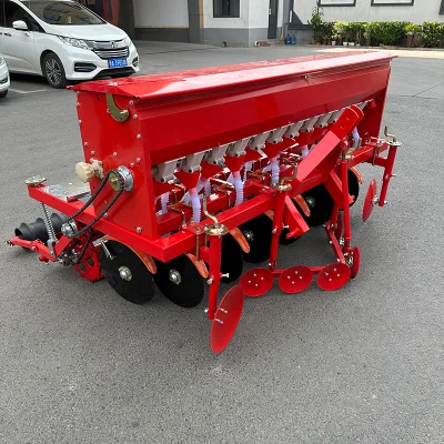 Tractor Mounted Wheat Fertilizer Seeder Traction Type Farm Seed Planter with Core Engine Component