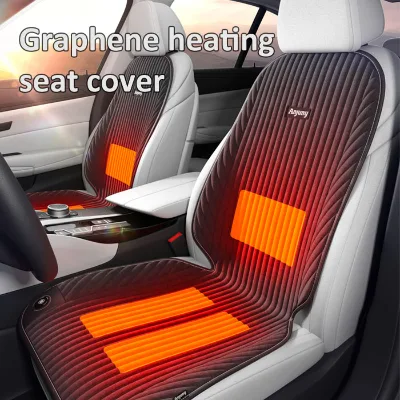 Dual-Power Heated Seat Cushion-12V/24V Mazda Car Seat Cover-Smart Temperature Control & Waterproof for Winter Office & Driving