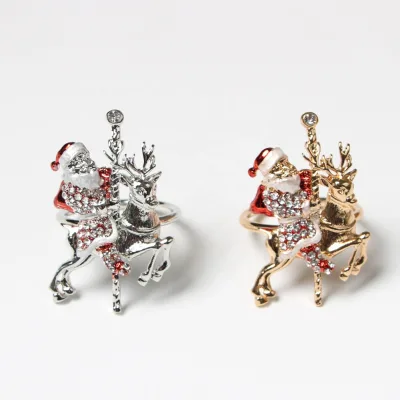 Santa Claus Napkin Ring for Christmas Decoration, Home Decoration, Party
