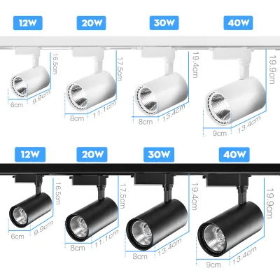 Modern High Quality 20w Cob Led Track Light Tri Color Dimmable Light/Supplier Led Cob Color Adjustable Track Light/Track Lights