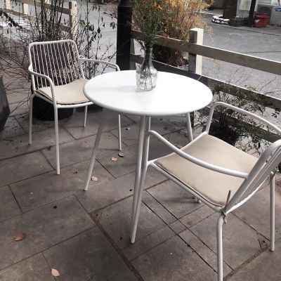 Modern Outdoor Dining Table Chairs Pure Aluminum Durable for Garden Courtyard Park Hotel Apartment Villa-Factory Direct Supply