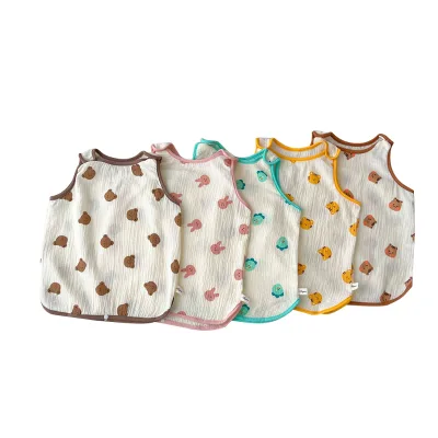 Baby Sleeping Bag Spring and Summer Thin Baby Anti-kick Quilt Cotton Children's Sleeveless Vest
