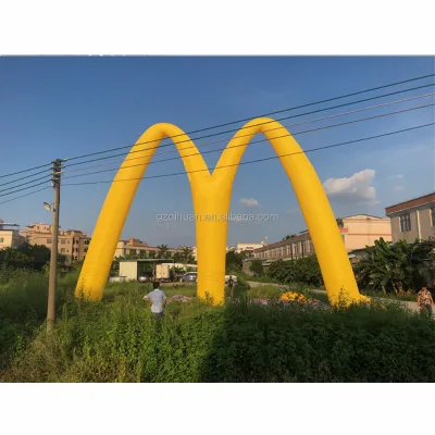 Factory Custom Wholesale Inflatable Advertising Campaign Arch, 10m Oxford Cloth M Type Continuous Inflatable Arch.