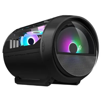 M-ATX RGB Fan Computer Case Tower for Gamers With Airflow Design Tempered Glass Panels & Water Cooler Support Gaming PC Case