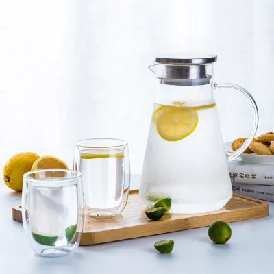 High-quality heat-resistant glass jug Transparent glass jar