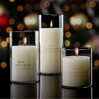 Multiple Size Choices Open Ended Glass Candleholder Tube Shade Open Flame Candle Chimney Tube Cover