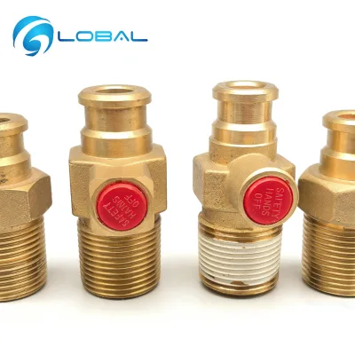 High Quality Pneumatic Control Brass Kitchen Gas Shut-Off Valve for Ghana Kenya Cooking Gas Cylinder