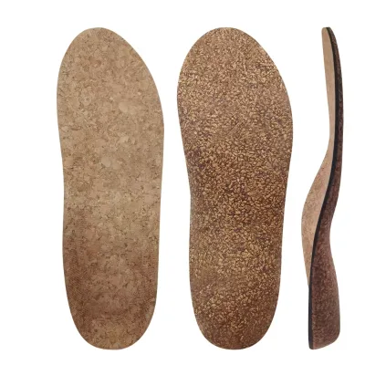 Eco Cork Rubber Insole Pu Foam Comfort Recycle Cork Running Insole Added Support Insoles for Daily