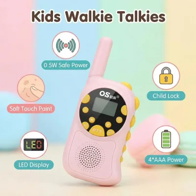 0.5W Low Power Output Children's Walkie Talkie Lightweight Without Four 4*AAA Batteries Two Way Radio