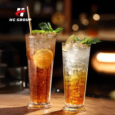 Thickened Gibraltar Glass Cup Octagon Shaped Drinking Glass Cup for Restaurant Lemon Tea Cup