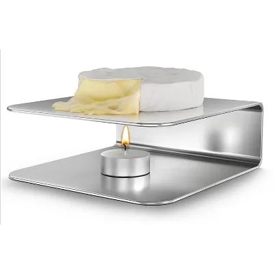 Stainless Steel Warming Plate for Camembert & Brie Cheese Charcuterie Boards Accessories Soft-Cheese Warmer