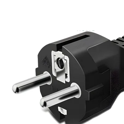 VDE CE Euro EU 3-Pin AC Power Electric Cable 240v PVC Rubber Extension 16A Rated Current 2m Computer Use