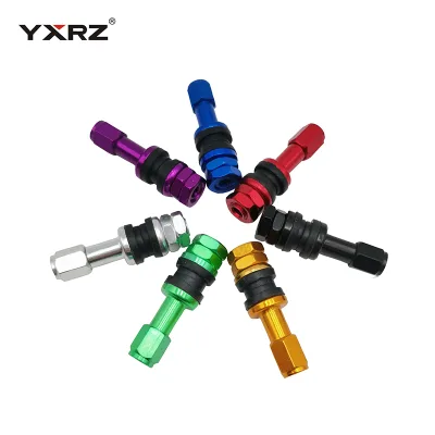 Durable  Aluminium Zinc Plated  Colored Motorcycle Tire Valves Colorful Replacement TR43E TR48E Scooter Tire Valves