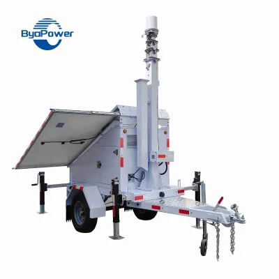 Perfect Quality Solar Power Lighting Tower Trailer Rooftopped With 2 Panels for Construction Site Use