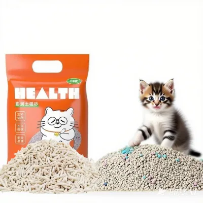Natural Bentonite and Tofu Mixed Cat Litter Dust-Free Fast Clumping Multi-Fragrance Flushable Odor Control Pet Litter