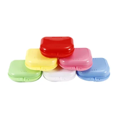 Assorted Color Denture Retainer Case False Teeth Storage Box Dental Case Dental Retainer Box Holder