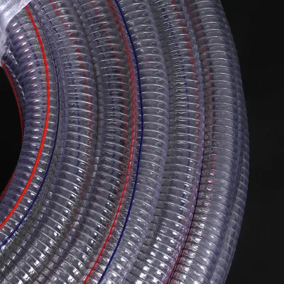 PVC Steel Wire Hose Plastic PVC Belt Galvanized Steel Wire PVC Water Hose