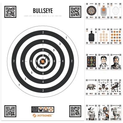 16 Sheets Wholesale Outdoor Indoor Use Waterproof Eco-friendly Sports Goods Archery Target Paper Shooting Targets