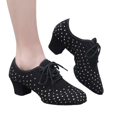 Women's Modern Tango Dance Shoes Latin Jazz & Ballroom Salsa for Teachers Training Mesh Lining Adult Jazz Dance