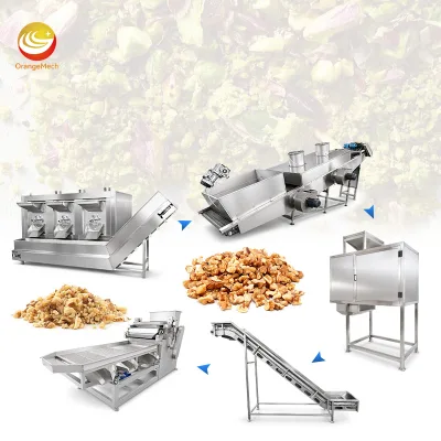 ORME Industrial Almond Skin Peel Machine Automatic Peanut Roaster Slicer Cutter Peanut Roast and Peel Line