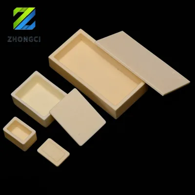 Zhongci Various Specifications with Cover square Alumina Crucible High Temperature Resistance 1700C Corundum Crucible Ceramic