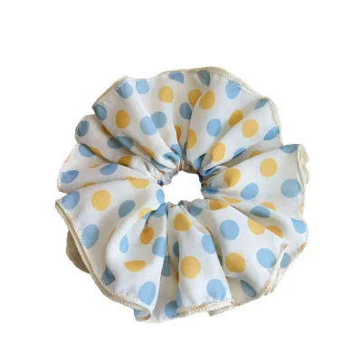 Double-layer Polka Dot Large Scrunchies Beautiful Elegant Hair Scrunchies