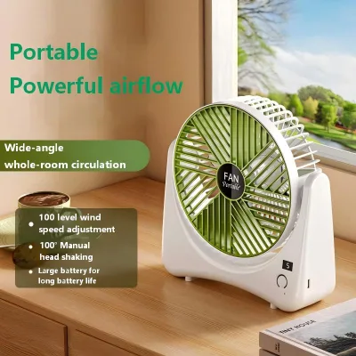 Indoor Outdoor Summer Use Desktop Mini Fan Portable Desktop USB Rechargeable Fan