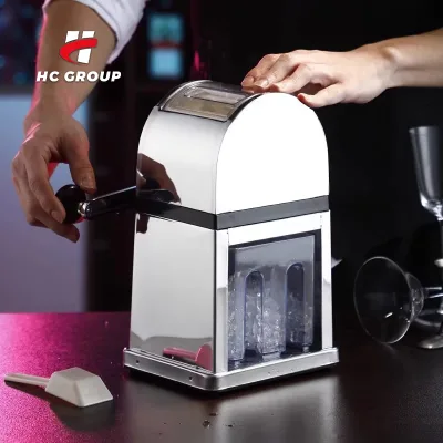 Good Quality Stainless Steel Manual Ice Crushers Shavers Household Tin Alloy Hand Crank Ice Crusher Machine