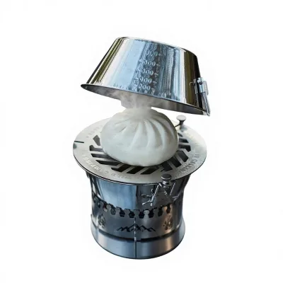 Jukaiwtec CCSR Outdoor Round Snow Pot Steaming Rack Multi-Functional 304 Stainless Steel Heat-Insulated Non-Slip Open Flame