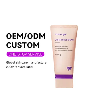 Custom Private Label Korean Face Lotion Skin Care Cosmetic Not Easy to Remove Makeup Brightening Foundation Whitening BB Cream