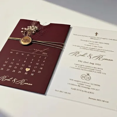 Custom Elegant Gold Foil Acrylic Invitation Card Wedding Invitations Luxury Save the Date Modern Marriage Banquet Invites Set